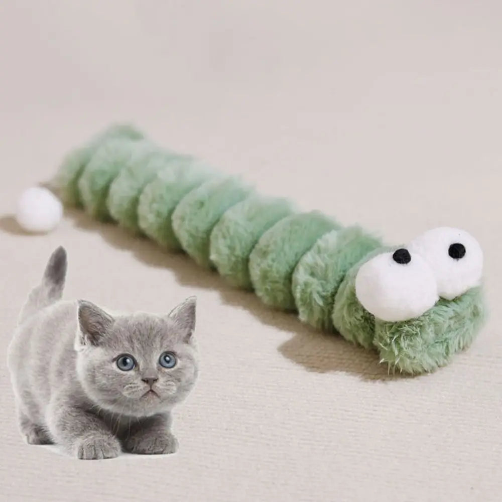 Caterpillar Catnip Kick Toy – Interactive Plush Chew Toy for Cats