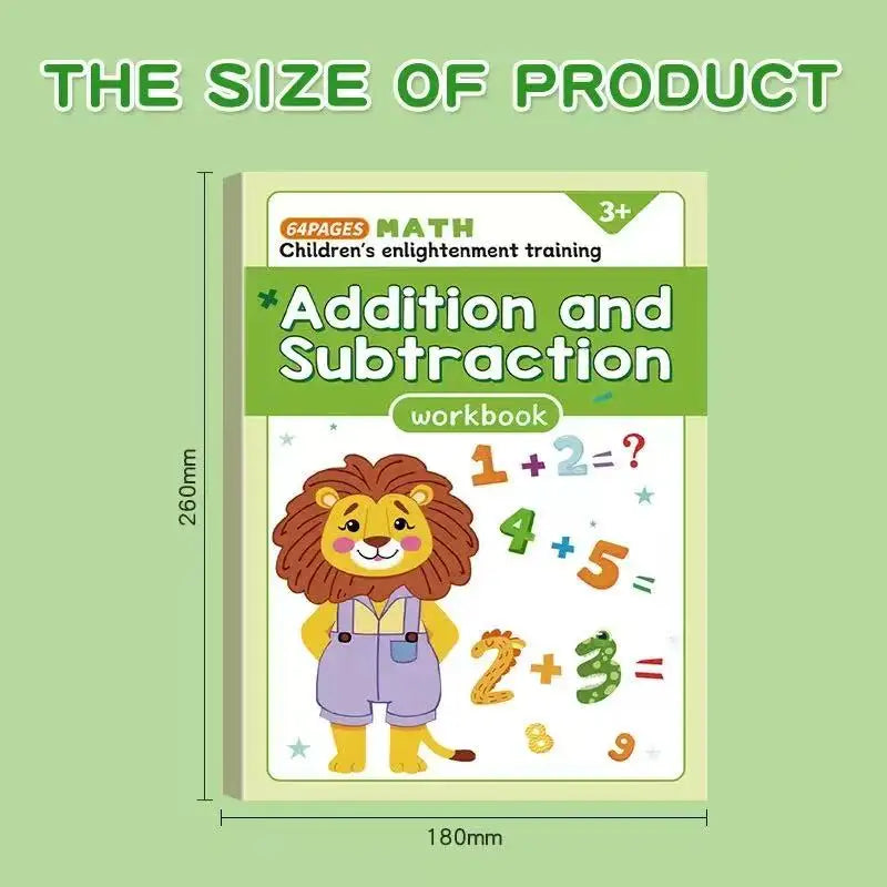 64 Pages Children Addition Subtraction Book Learning Mathematics