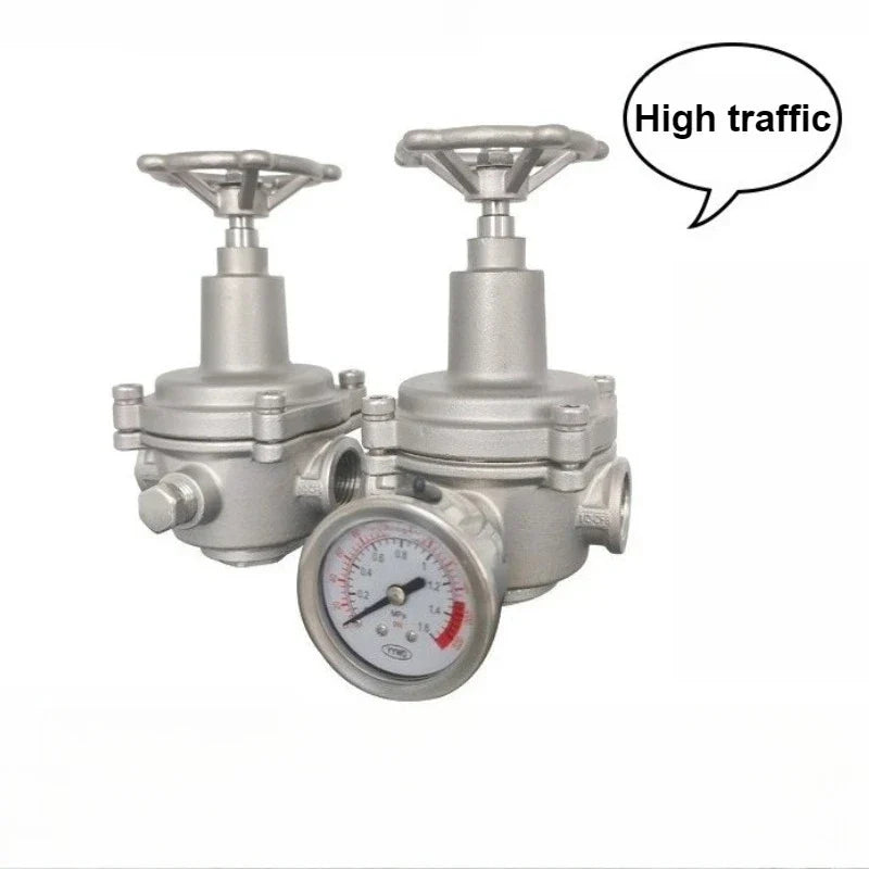 304 Stainless Steel Adjustable Pressure Reducing Valve – High Flow