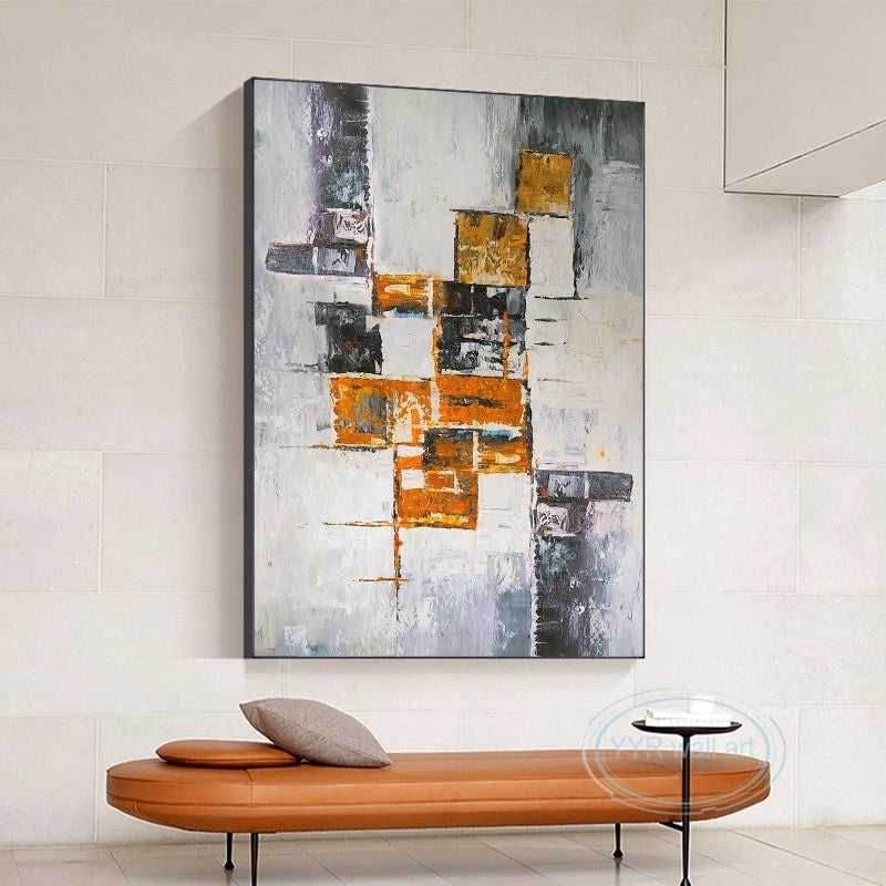 Abstract Hand-Painted Oil Painting | Modern Canvas Wall Art Canvas Wall Art Peaceful Pleasures Health and Wellness
