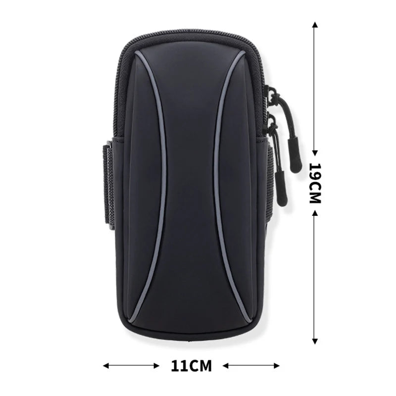 cell phone armband for running racing accessories mini cell phone armband for run arm cell phone holder Mobile phone wrist stand Peaceful Pleasures Health and Wellness Black(6.8inch)