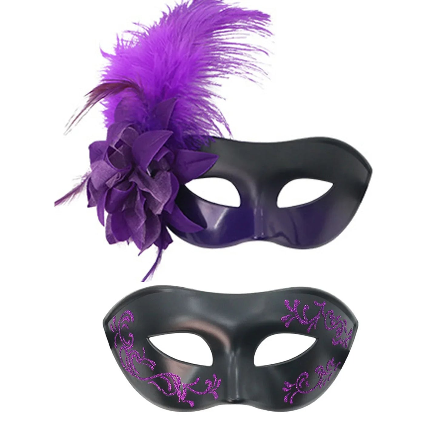 2-Pack Couple Masquerade Masks | DIY Halloween Carnival Party