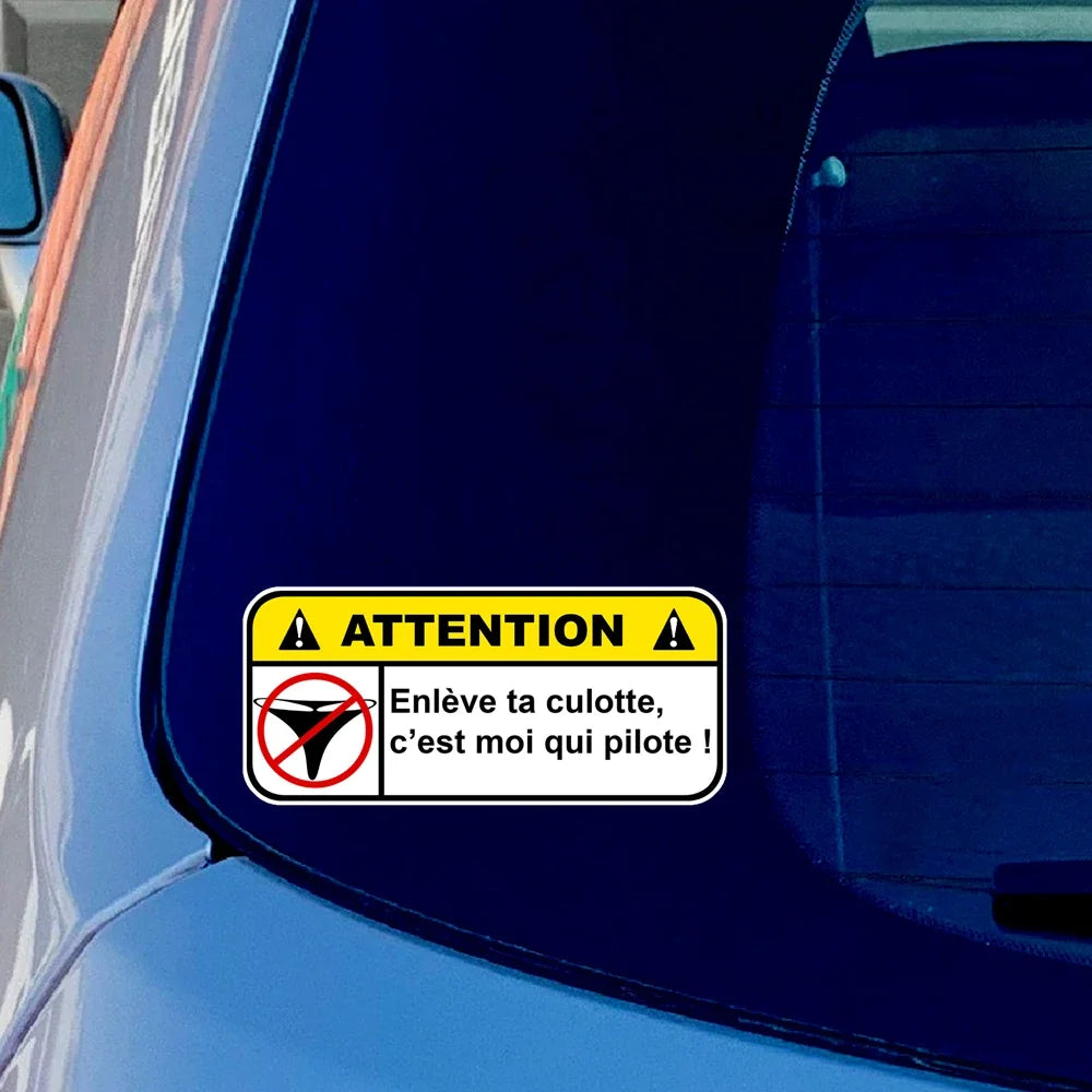 2pcs 12cmX5,5cm ATTENTION FUN DRIFT AUTO STICKER Peaceful Pleasures Health and Wellness