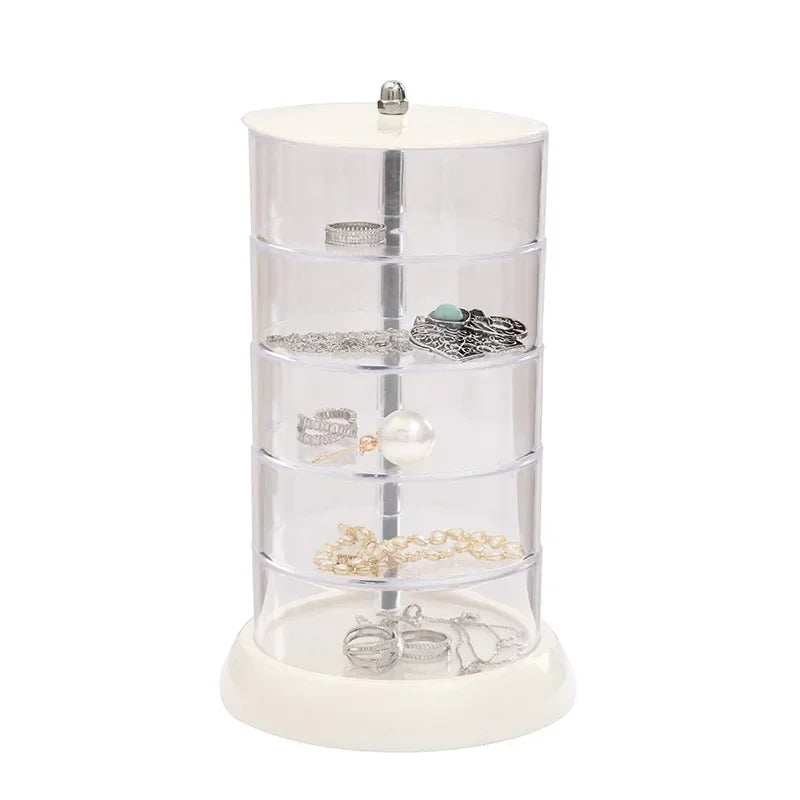 Rotating Multi-Layer Transparent Storage Box | Jewelry Organizer