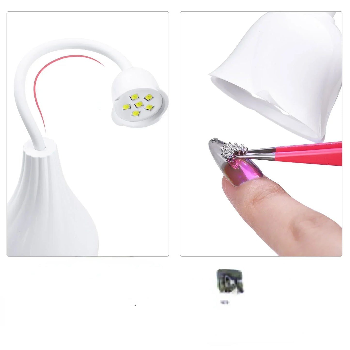 Portable Rechargeable LED UV Nail Lamp – Rose Gel Dryer