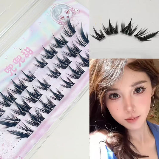 Devil Eyelash Clusters – Eye-Lifting Wispy Fake Lashes False Eyelashes Peaceful Pleasures Health and Wellness