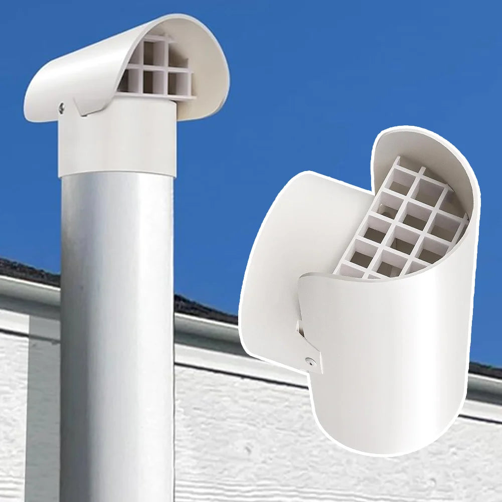 Exhaust Port Cover Pvc Ventilation Cap Radon Fan Ducts Fume Roof Air