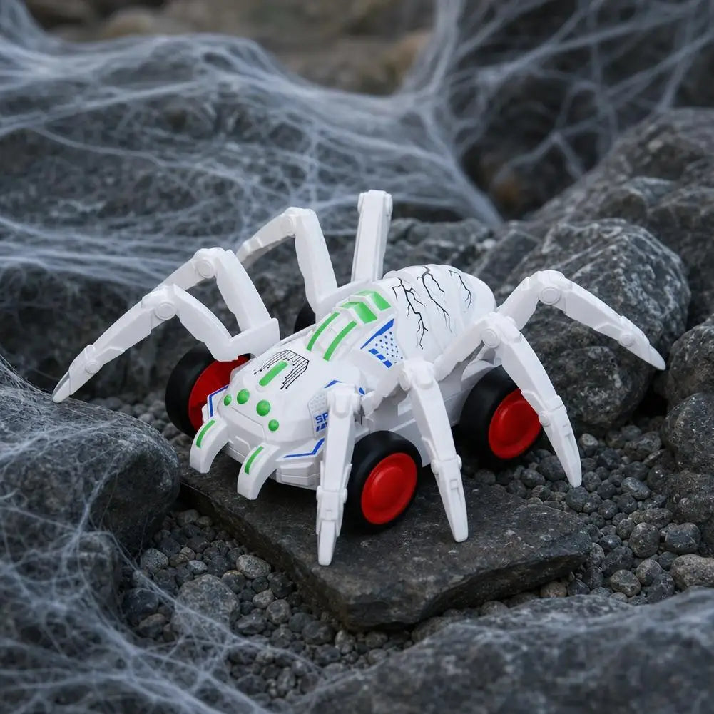 Cartoon Spider Inertia Car Toy Simulated Spider-climbing Vehicle Plastic Push Toy Car Birthday Gift for Boys Girls Peaceful Pleasures Health and Wellness
