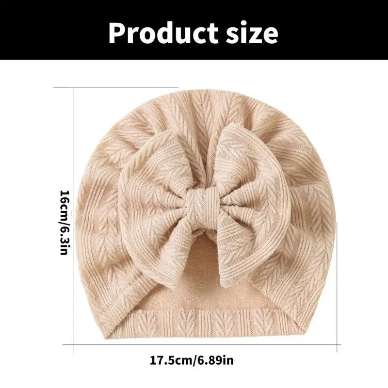 Bowknot Baby Bonnet Hat | Soft Cotton, Fits 0–24 Months Baby Bonnet Hat Peaceful Pleasures Health and Wellness