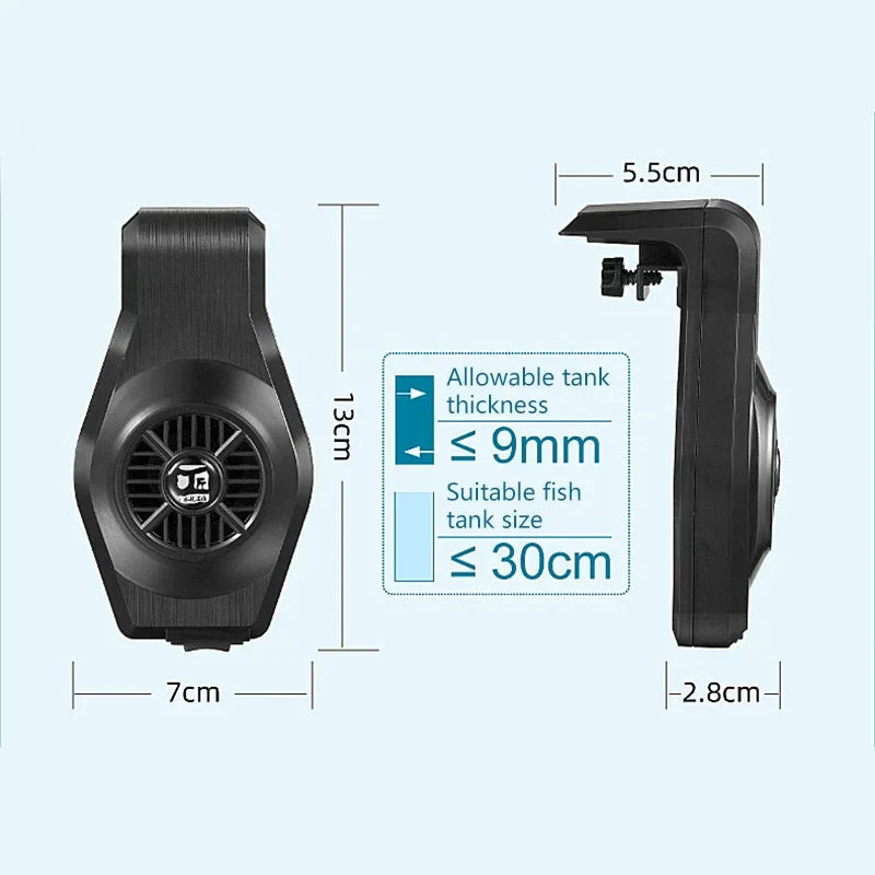 Wall-Mount Aquarium Cooling Fan | USB Fish Tank Air Chiller
