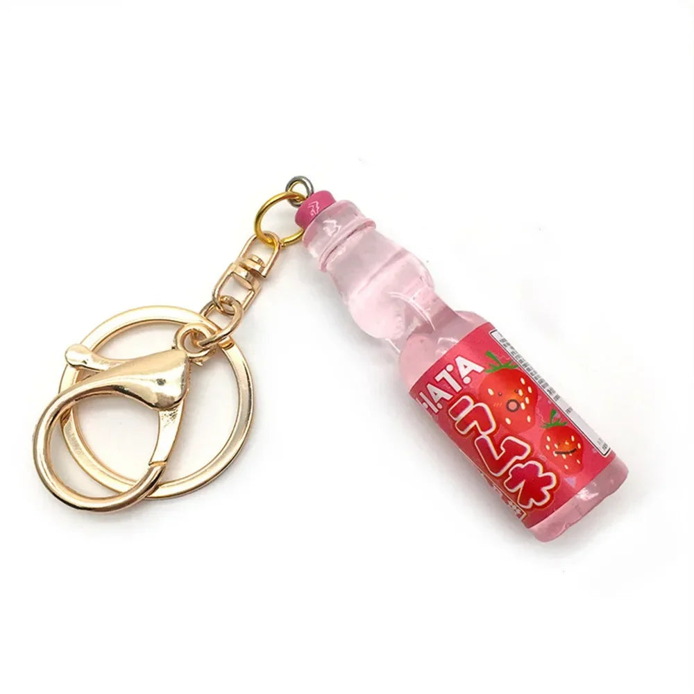 Miniature Japanese Ramune Soda Keychain – Kawaii Resin Charm