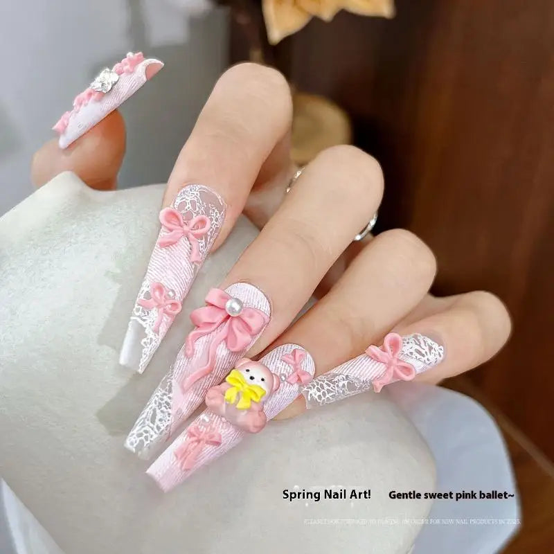 Cartoon Rabbit Bow Nail Art Silicone Mold Stamp DIY Manicure Tools for Nail Decoration Relief Accessory Peaceful Pleasures Health and Wellness