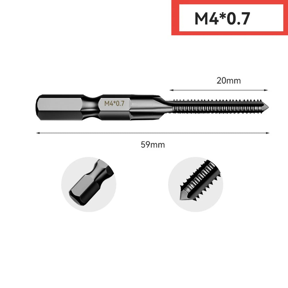 HSS 6542 Tap Drill Bit Hex Shank Thread Metric 2 5- Screw Taps Tool