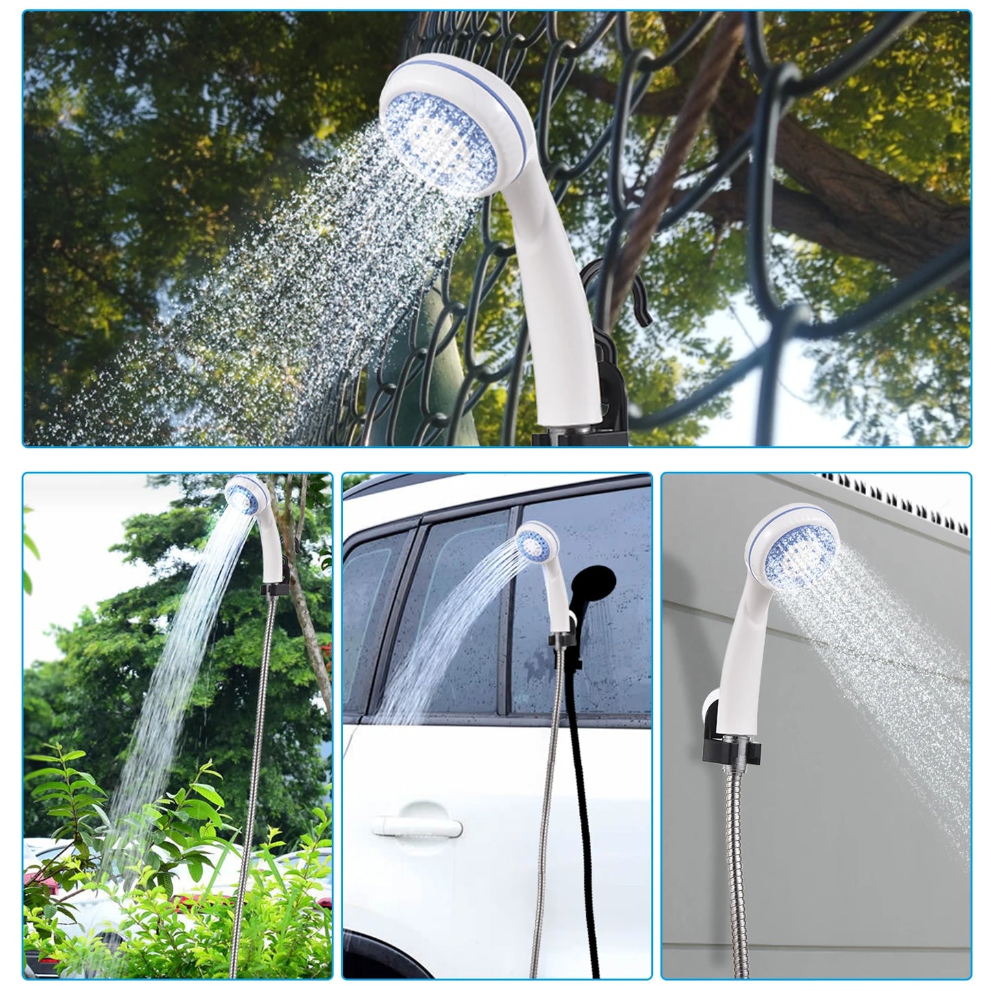 Outdoor USB Rechargeable Electric Shower Pump Portable Camping Car