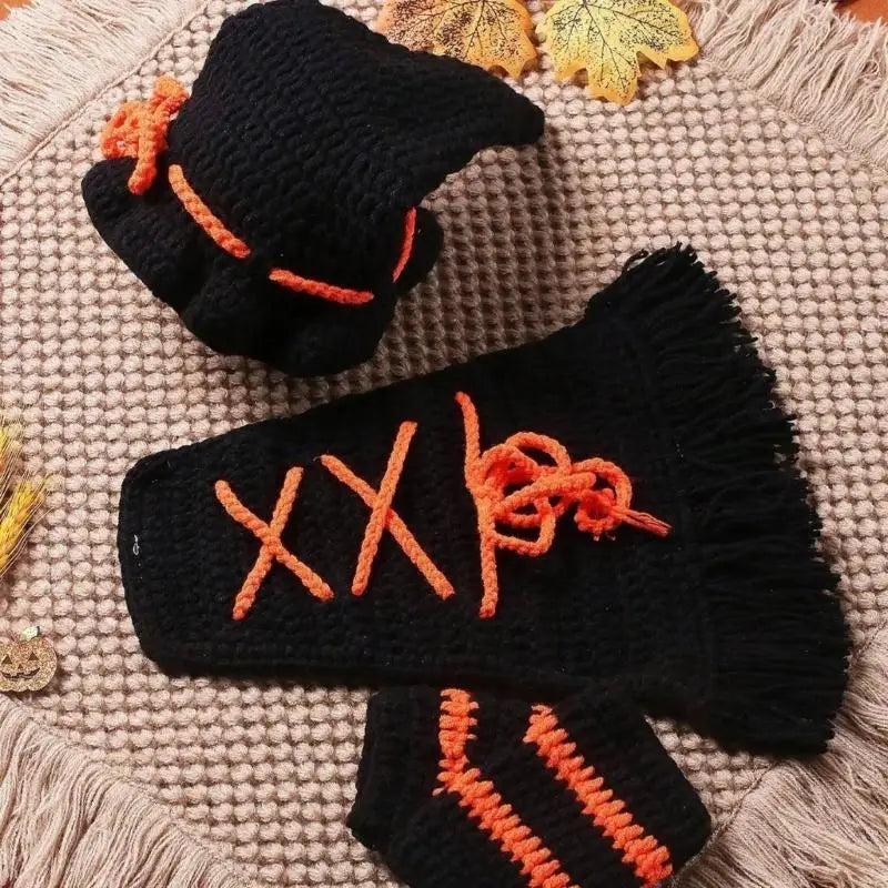 Newborn Witch Halloween Costume & Photo Prop Set | 0–1 Month