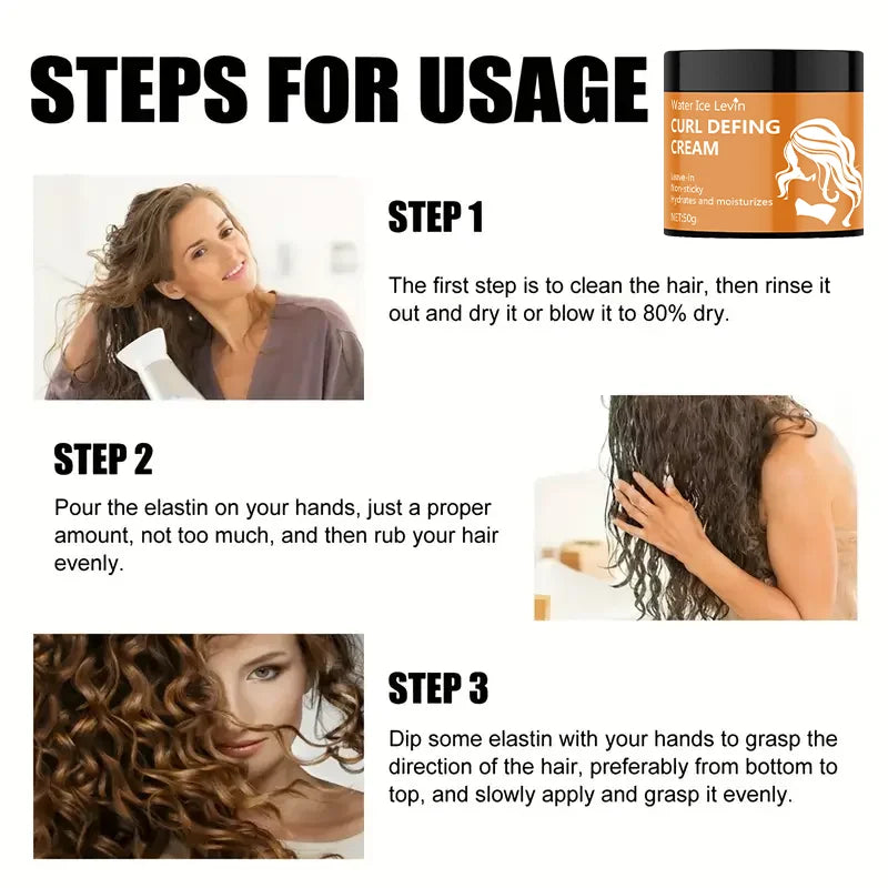 Black Castor Oil Curl Styling Cream – 50g Moisturizing Formula