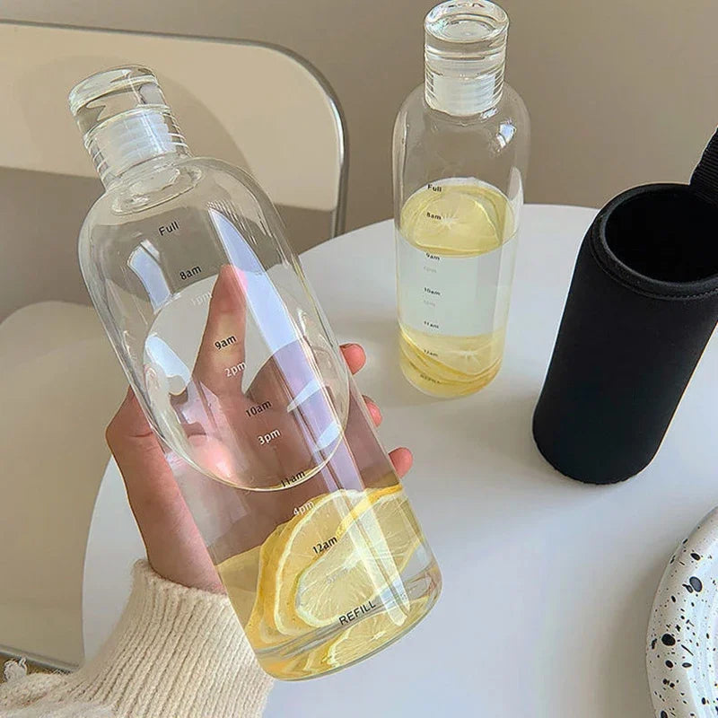 BPA-Free Sport Water Bottle with Time Scale | 500ml & 750ml