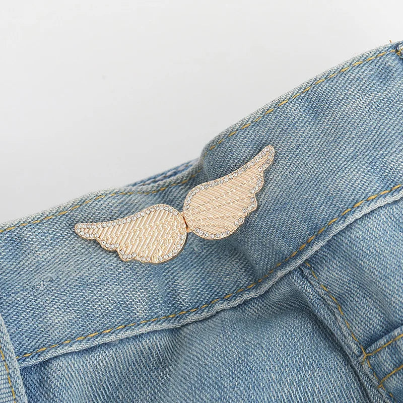 Butterfly Waist Buckle | No-Sew Metal Snap Button Adjuster