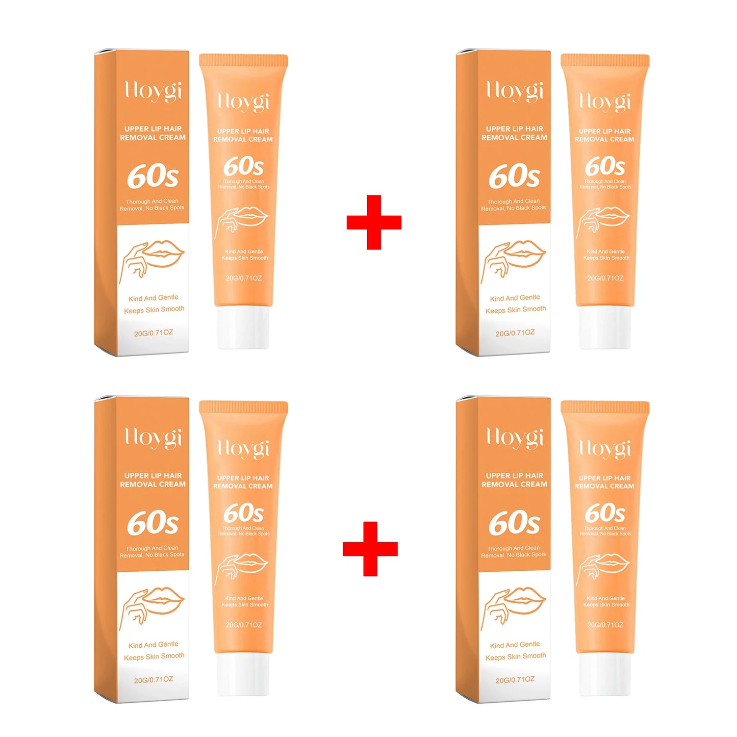 Upper Lip Hair Removal Cream Painless Hair Growth Inhibitor Facial Hair Remover for Women Smooth Upper Lip Skin Depilatory 20g Peaceful Pleasures Health and Wellness 4pcs