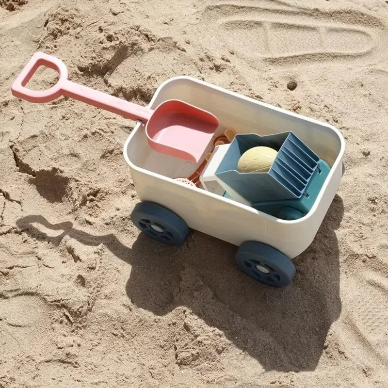 Beach Sand Toys Wagon Set – Dump Truck, Shovels & Rake for Kids