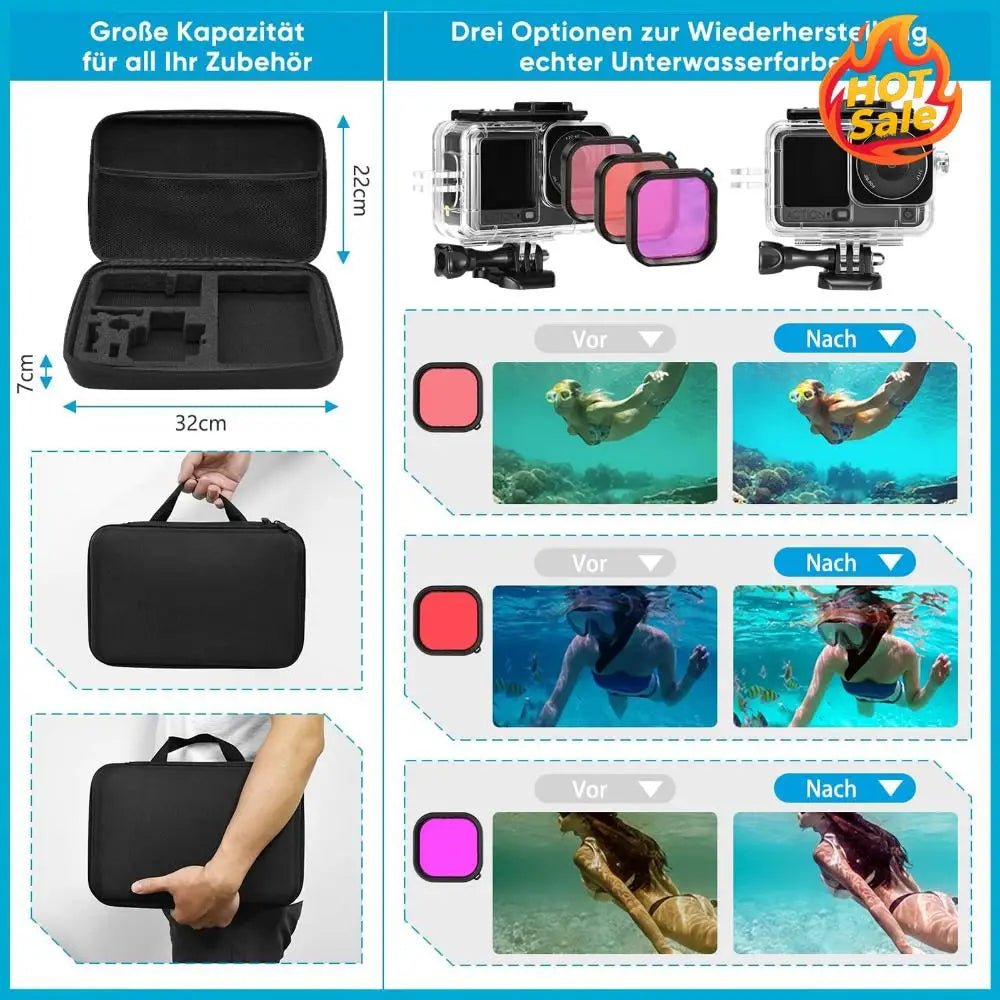 DJI Osmo Action 6 Accessories Kit – Housing, Straps & More