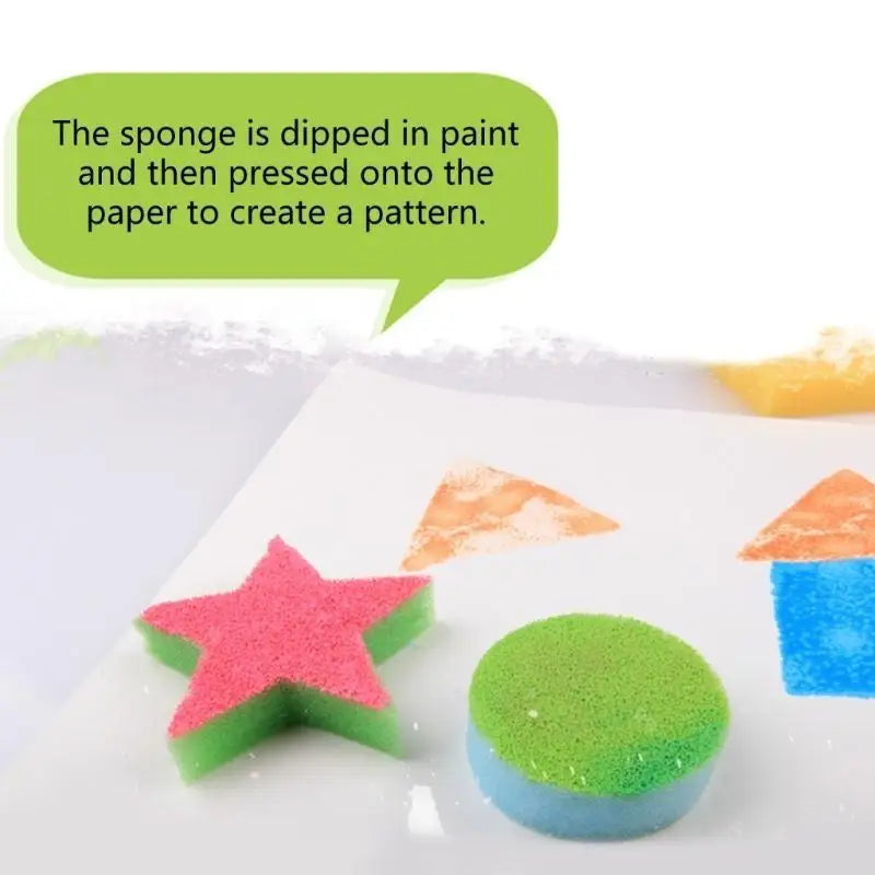 Kids Paint Sponges – 6 Fun Shapes for Toddlers & Children
