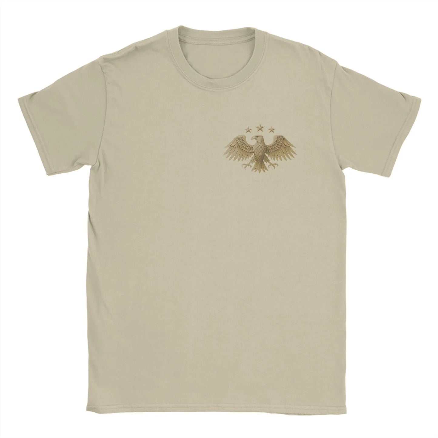 Proud Syrian T Shirt Summer Eagle Syria Novelty T-Shirts Man 100% Cotton Round Neck Oversized Clothes Short Sleeves Funny Tops Peaceful Pleasures Health and Wellness Khaki XL