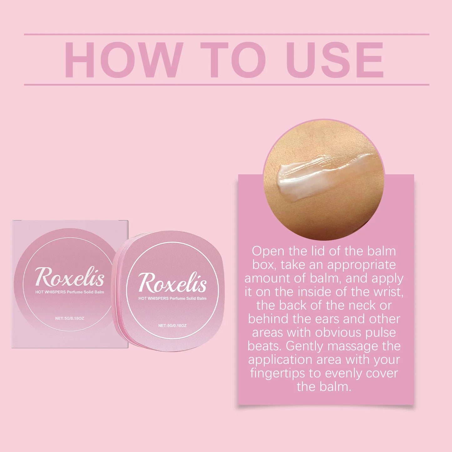 Roxelis Rose Solid Perfume Balm | Pocket-Sized Fragrance