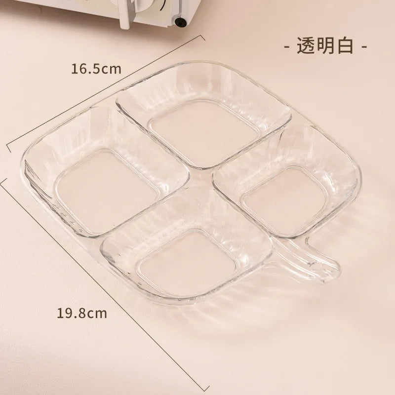 4-Grid Clear Fridge Organizer Box – Food & Veggie Crisper