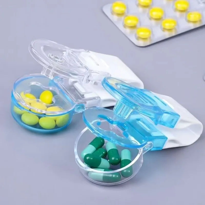 Portable Pill Crusher & Medicine Storage Box | Travel Organizer