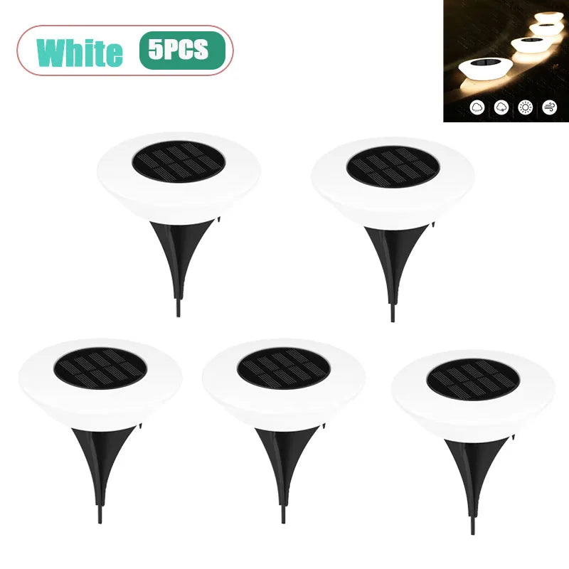 10-Pack Solar Outdoor Path Lights – IP65 Waterproof Spike Lamps