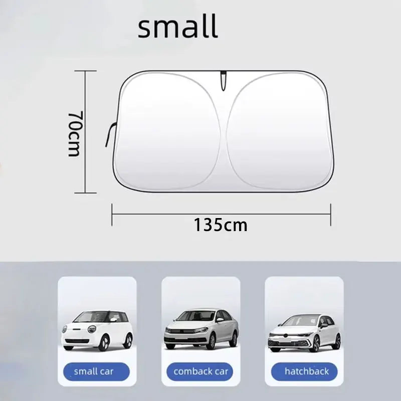 Foldable Car Windshield Sunshade | UV Block & Cooling Cover