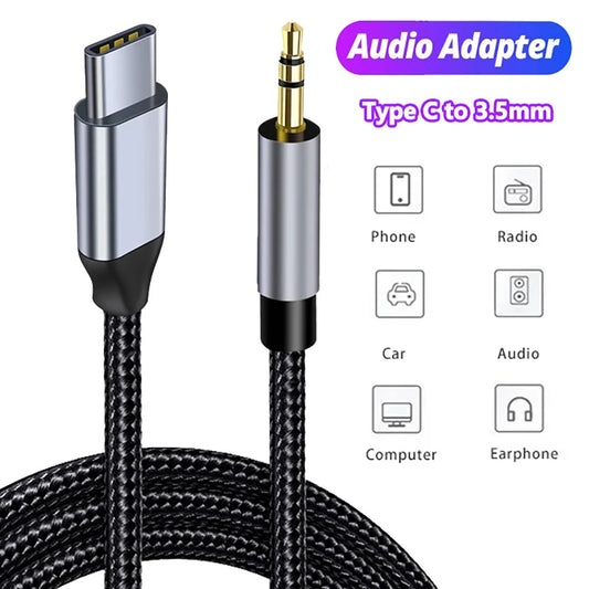 USB-C to 3.5mm Aux Cable | iPhone 16, Samsung S24, Pixel 9 USB-C Audio Cable Peaceful Pleasures Health and Wellness