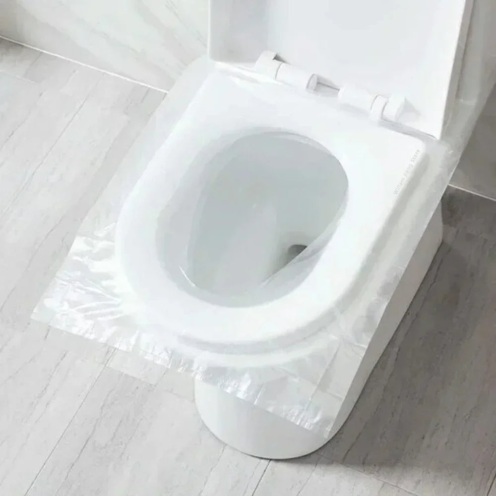 Disposable Toilet Seat Covers – Waterproof PE, 50-Pack