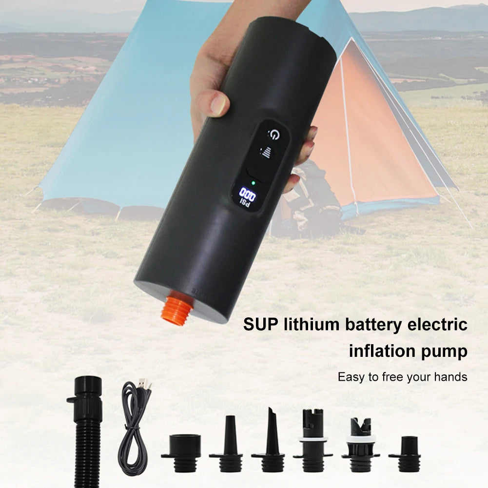 Electric SUP Pump 10PSI Intelligent Digital Air Inflator Deflator for Paddle Board Kayak Inflatable Boat Tent 12V DC Car Peaceful Pleasures Health and Wellness