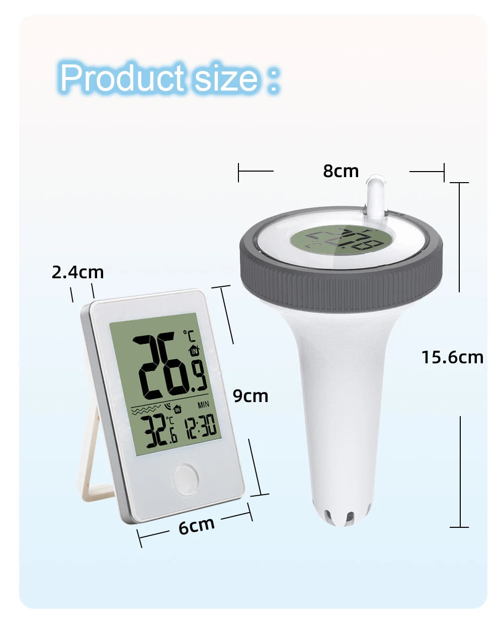 Floating Digital Swimming Pool Thermometer Swimming Pool Accessories Outdoor Waterproof Spa Aquarium Bathrooms Thermometer Peaceful Pleasures Health and Wellness