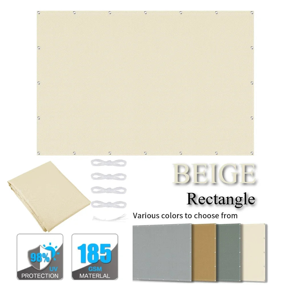 Waterproof Sun Shade Cloth with Grommets | Pergola Canopy Tarp