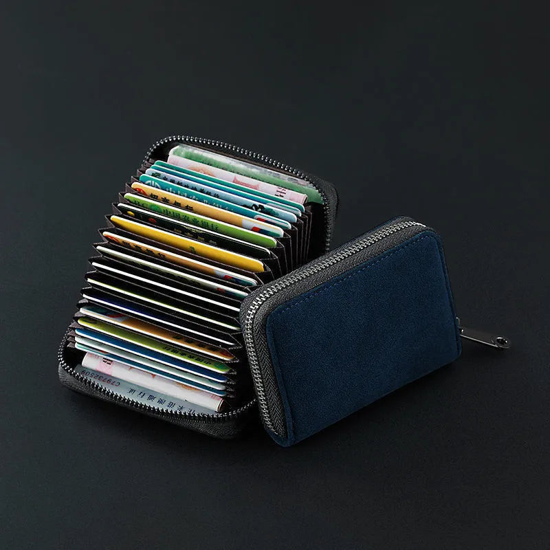 RFID Blocking Card Holder Wallet | Unisex Zipper Organizer