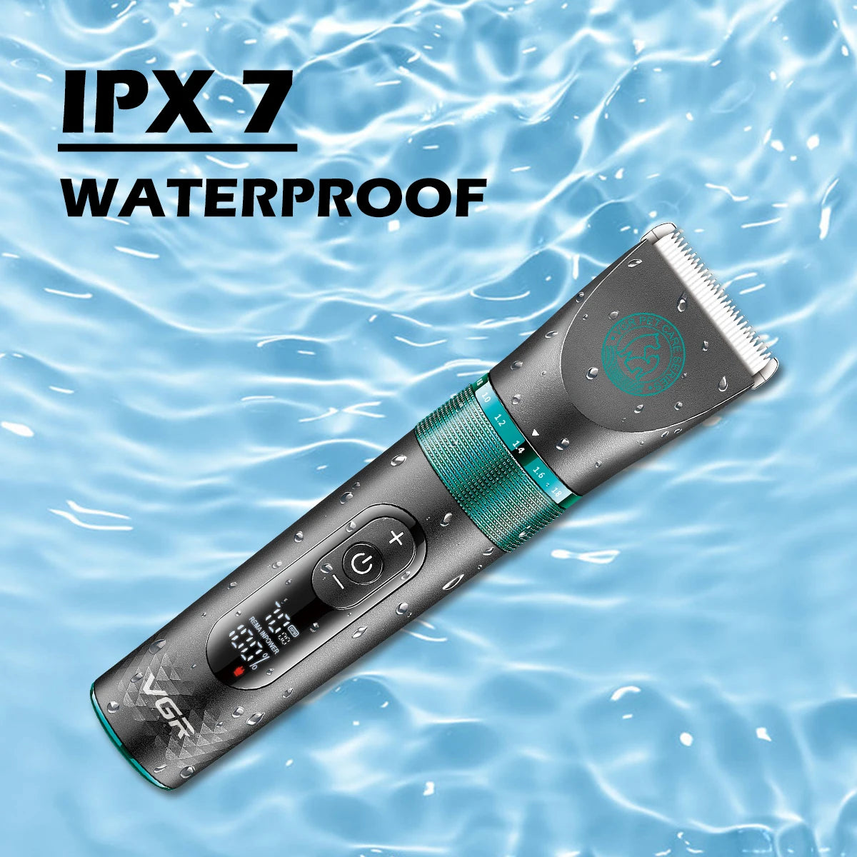 VGR Professional Dog Shaver Electric Pet Hair Trimmer Household Metal Pet Hair Trimmer LED Digital Cat and Dog Hair Trimme V-209 Peaceful Pleasures Health and Wellness