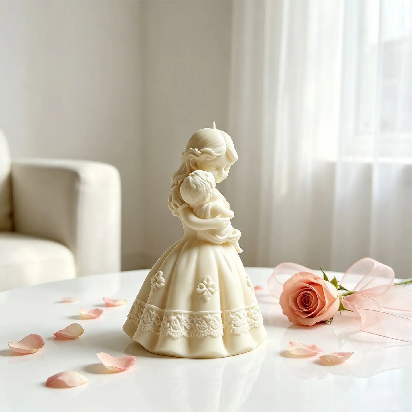 3D Mother & Baby Silicone Mold for Candle Soap Plaster Crafts