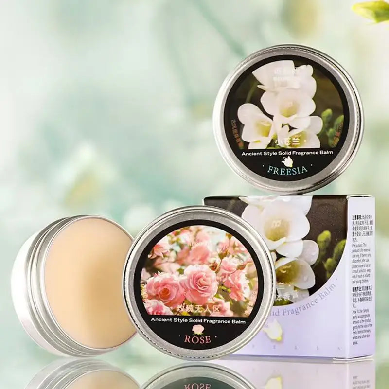 4-Pack Solid Perfume Set – Rose, Osmanthus, Camellia & Freesia