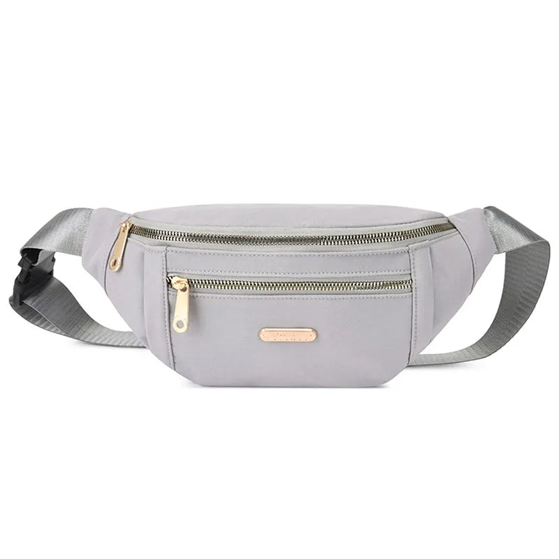 Canvas Fanny Pack Belt Bag – 3 Pockets, Men & Women