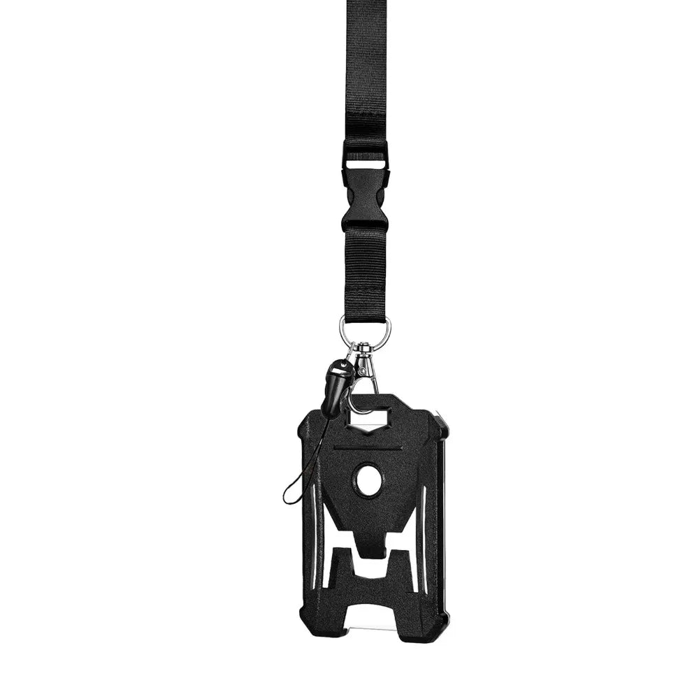 New Heavy Duty Badge Holder Adjustable Lanyard Retractable ID Card Holder Belt Clip Black Color Badge Keychain Carabiner Peaceful Pleasures Health and Wellness Style E