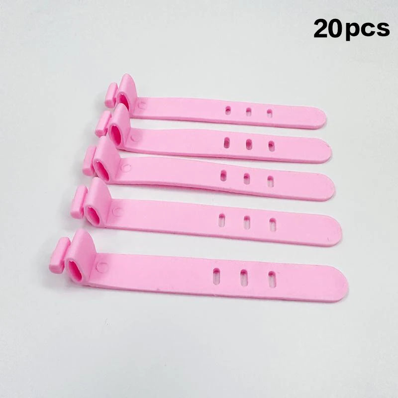 20-Pack Silicone Cable Organizer Ties | Wire & Cord Management