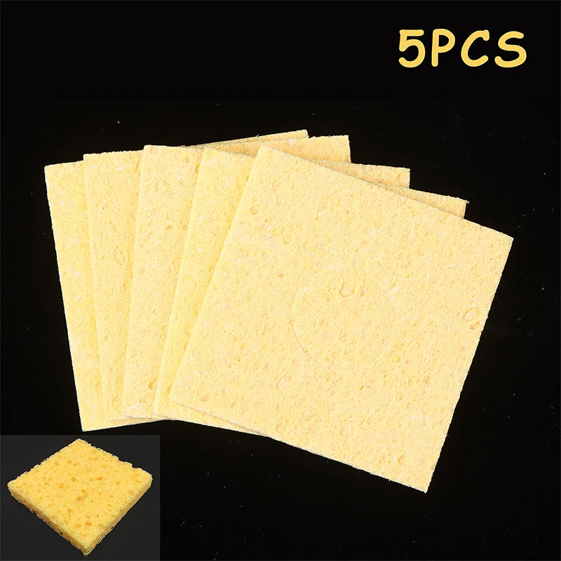 5Pcs 60*60mm Soldering Clean Sponge Solder Tip Cleaning Sponges Cleaner Pads Desoldering Soldering Iron Accessories Peaceful Pleasures Health and Wellness