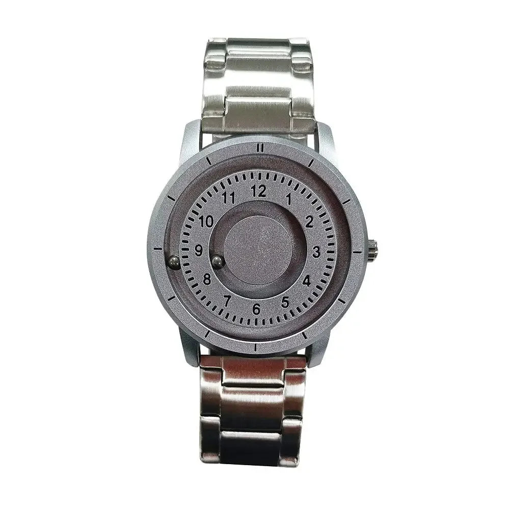 Minimalist Unisex Quartz Watch, Mirrorless Dial, Stainless Iron Beads Hands, Roma Numerals, Silicone Strap, Fashion Wristwatch Peaceful Pleasures Health and Wellness B