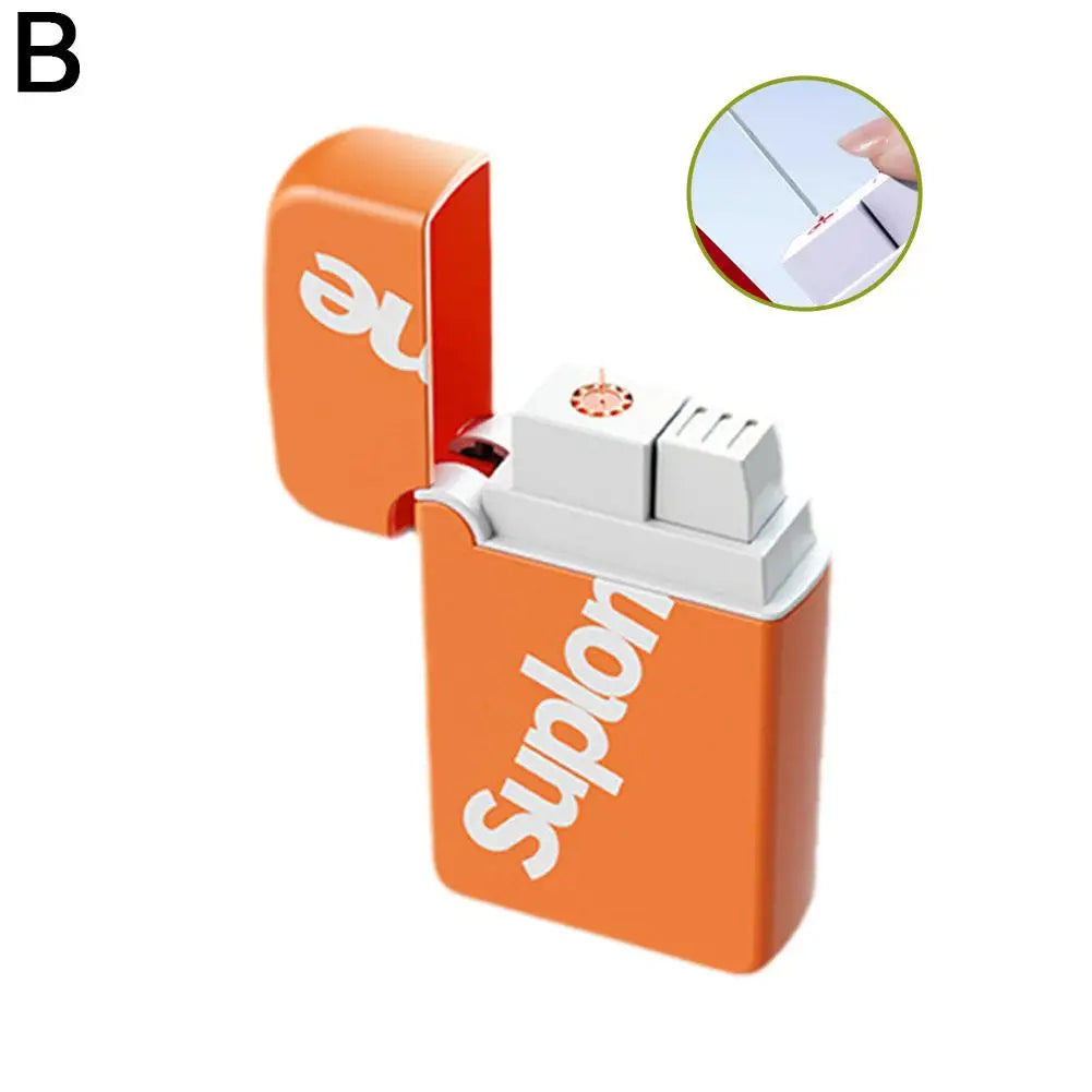 New Prank Toy Portable Magic Lighter Realistic and Fun Water Gun Lighter Stress Relief Toy Water Park Smoke Accessory Peaceful Pleasures Health and Wellness Orange