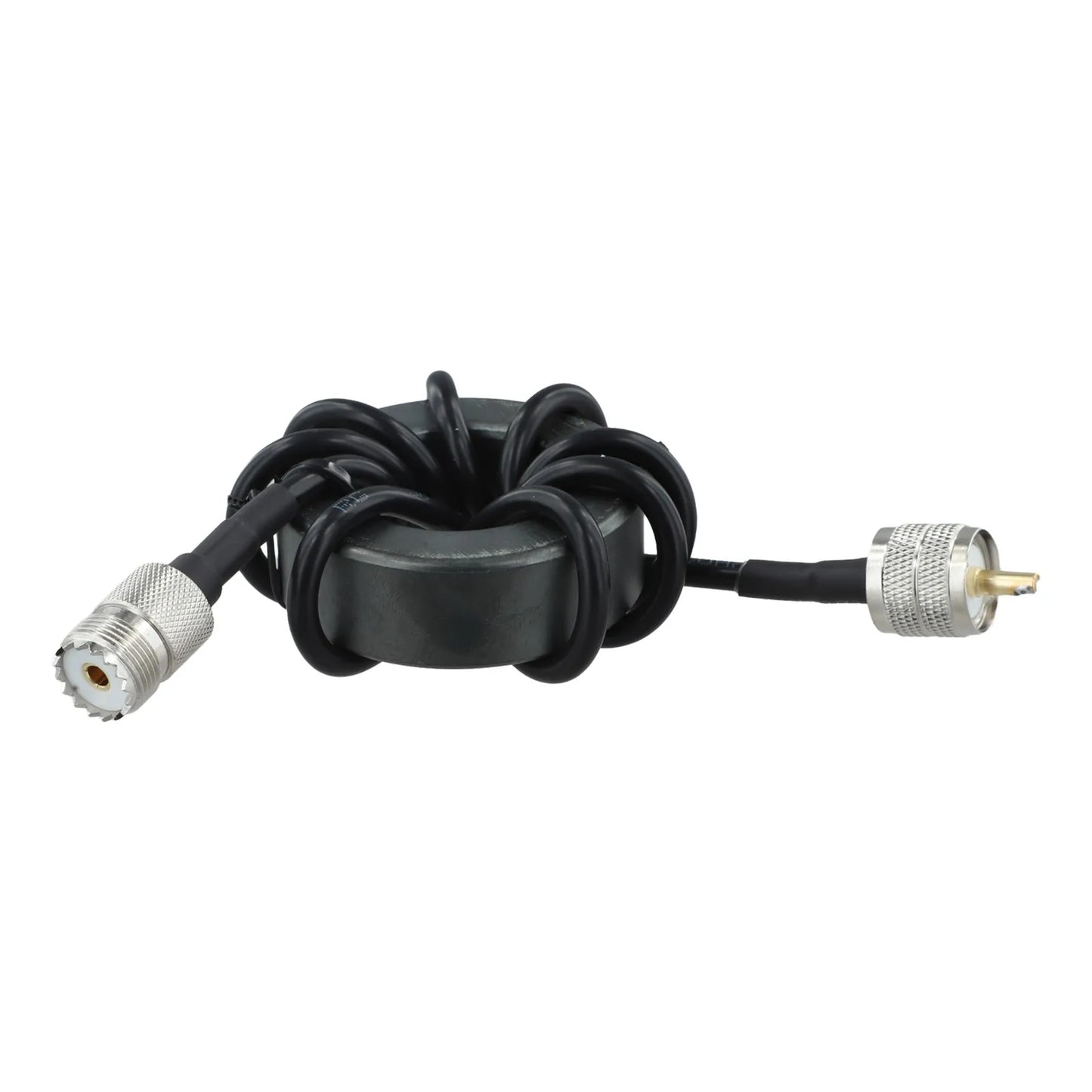 1.8–30MHz HF Shortwave Choke Coil Magnetic Ring | M Male Female