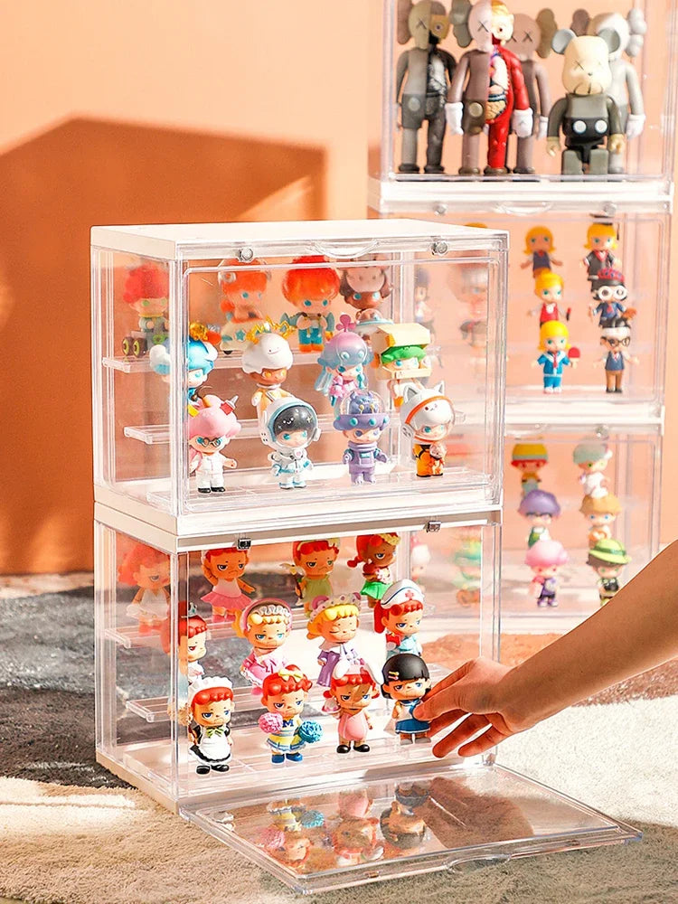 30x17x23cm Acrylic Blind Showcase Action Figures Storage Box Dolls Display Dust-proof Model Art-crafts Toys Storage Organizer Peaceful Pleasures Health and Wellness