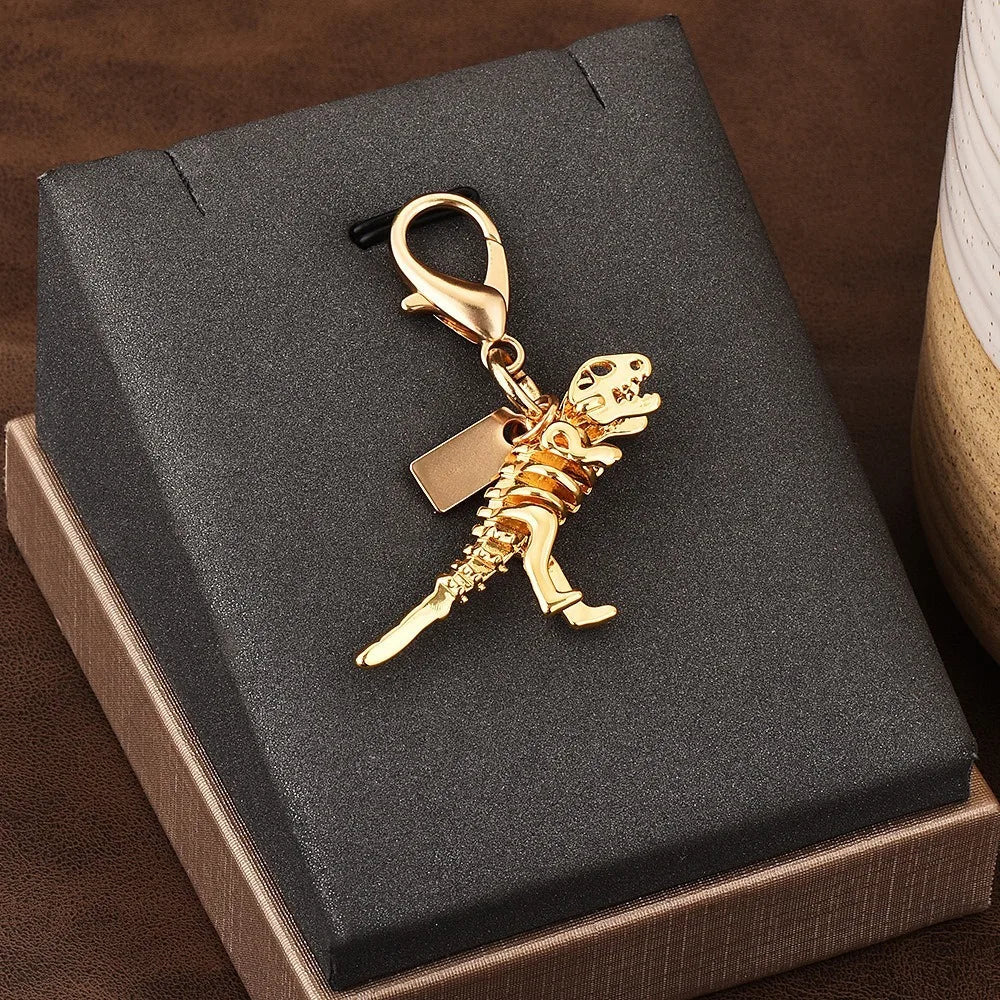 Heart-Shaped Keychain Bag Charm – Gold-Tone Pendant Accessory